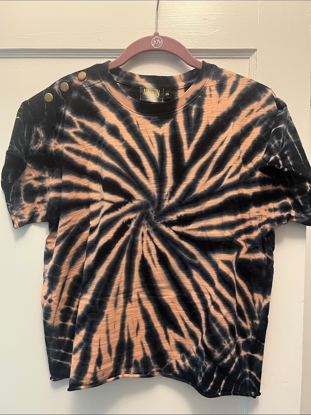 Nation LTD Los Angeles Tie Dye Cotton T Shirt XS